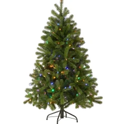 Hot National Tree Company 4.5 ft. Pre-Lit Downswept Douglas Fir Tree with Dual Color LED Lights