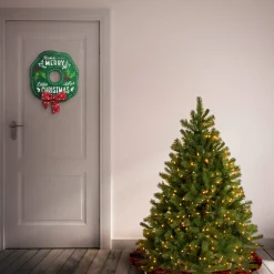 Hot National Tree Company 4.5 ft. Pre-Lit Downswept Douglas Fir Tree with Dual Color LED Lights