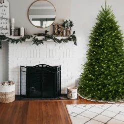 Online National Tree Company 6.5 ft. Pre-Lit Dunhill Fir Blue Tree with Clear Lights