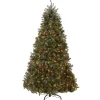 New National Tree Company 7.5 ft. Pre-Lit Dunhill Fir Blue Tree with Clear Lights