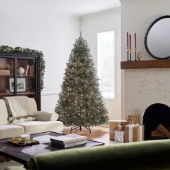 New National Tree Company 7.5 ft. Pre-Lit Dunhill Fir Blue Tree with Clear Lights