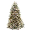 Discount National Tree Company 7.5 ft. Pre-Lit Dunhill Fir Flocked Tree with 750 Clear Lights