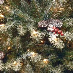 Discount National Tree Company 7.5 ft. Pre-Lit Dunhill Fir Flocked Tree with 750 Clear Lights