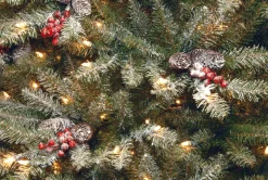 New National Tree Company 4.5 ft. Pre-Lit Dunhill Fir Frosted Tree with Clear Lights