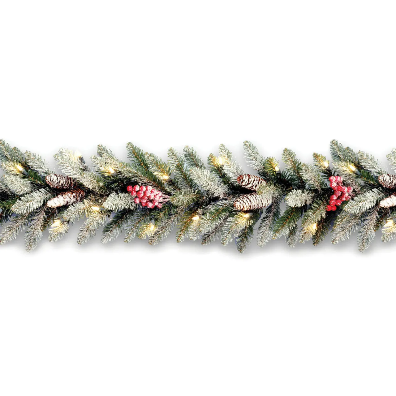 National Tree Company 9 ft. Pre-Lit Dunhill Fir Garland with Clear Lights