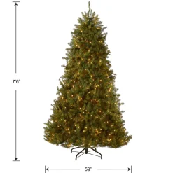 Best National Tree Company 7.5 ft. Pre-Lit Dunhill Fir Hinged Tree with Clear Lights