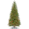 Hot National Tree Company 7.5 ft. Pre-Lit Dunhill Fir Slim Tree with Multicolor Lights