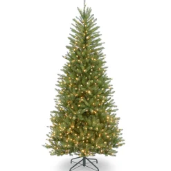 Clearance National Tree Company 6.5 ft. Pre-Lit Dunhill Fir Slim Tree with Clear Lights