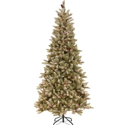 Hot National Tree Company 7.5 ft. Pre-Lit Dunhill Fir Slim Tree with Clear Lights