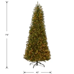 Best National Tree Company 7.5 ft. Pre-Lit Dunhill Fir Slim Tree with Clear Lights