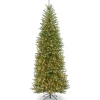 Sale National Tree Company 9 ft. Pre-Lit Dunhill Fir Slim Tree with Clear Lights
