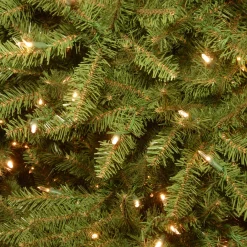 Sale National Tree Company 9 ft. Pre-Lit Dunhill Fir Slim Tree with Clear Lights
