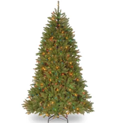 Clearance National Tree Company 7.5 ft. Pre-Lit Dunhill Fir Tree with Multicolor Lights