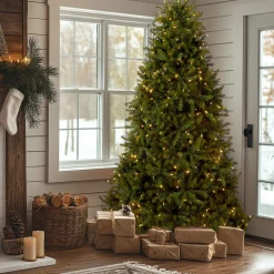 Sale National Tree Company 7.5 ft. Pre-Lit Dunhill Fir Tree with PowerConnect Dual Color LED Lights