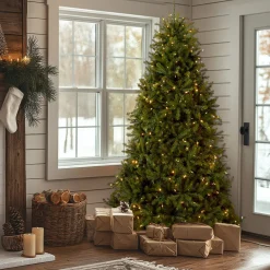 Best National Tree Company 7 ft. Pre-Lit Dunhill Fir Tree with PowerConnect Dual Color LED Lights