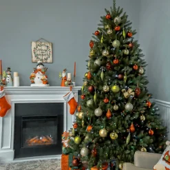 Online National Tree Company 7 ft. Pre-Lit Dunhill Fir Tree with Multicolor Lights