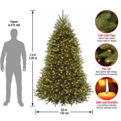 National Tree Company 7.5 ft. Pre-Lit Dunhill Fir Tree with White Lights