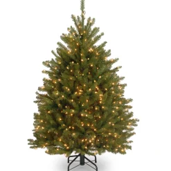 Sale National Tree Company 4 ft. Pre-Lit Dunhill Fir Tree with Clear Lights