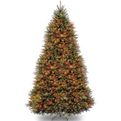 Clearance National Tree Company 12 ft. Pre-Lit Dunhill Fir Tree with PowerConnect Dual Color LED Lights