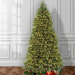 Clearance National Tree Company 12 ft. Pre-Lit Dunhill Fir Tree with PowerConnect Dual Color LED Lights
