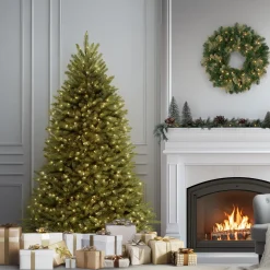 Discount National Tree Company 6.5 ft. Pre-Lit Dunhill Fir Tree with PowerConnect Clear Lights