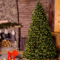 New National Tree Company 10 ft. Pre-Lit Dunhill Fir Tree with Clear Lights