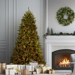 Sale National Tree Company 6.5 ft. Pre-Lit Dunhill Fir Tree with Clear Lights