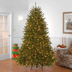 Sale National Tree Company 6.5 ft. Pre-Lit Dunhill Fir Tree with Clear Lights