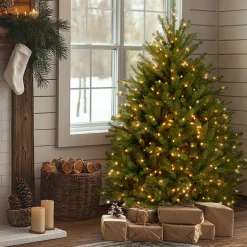 Best National Tree Company 4.5 ft. Pre-Lit Dunhill Fir Tree with Clear Lights
