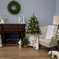 Best National Tree Company 4.5 ft. Pre-Lit Dunhill Fir Tree with Clear Lights