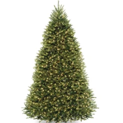 Clearance National Tree Company 9 ft. Pre-Lit Dunhill Fir Tree with PowerConnect Dual Color LED Lights