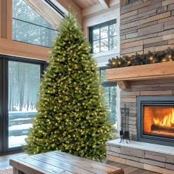 Clearance National Tree Company 9 ft. Pre-Lit Dunhill Fir Tree with PowerConnect Dual Color LED Lights