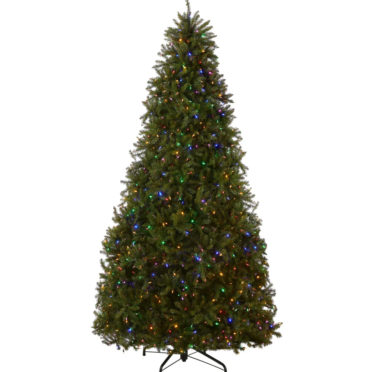 Clearance National Tree Company 10 ft. Pre-Lit Dunhill Fir Tree with Dual Color LED Lights