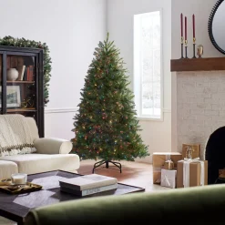 Clearance National Tree Company 6.5 ft. Pre-Lit Dunhill Fir Tree with Multicolor Lights