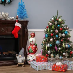 Sale National Tree Company 4.5 ft. Pre-Lit Dunhill Fir Tree with Multicolor Lights