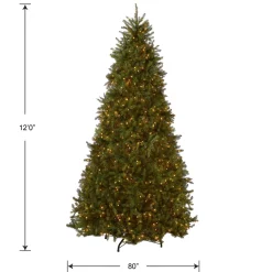 New National Tree Company 12 ft. Pre-Lit Dunhill Fir Tree with Clear Lights