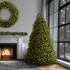 National Tree Company 9 ft. Pre-Lit Dunhill Fir Tree with 900 Clear Lights