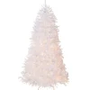 Discount National Tree Company 9 ft. Pre-Lit Dunhill Fir White Tree with Clear Lights