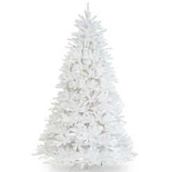 Discount National Tree Company 9 ft. Pre-Lit Dunhill Fir White Tree with Clear Lights