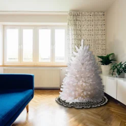 Discount National Tree Company 4.5 ft. Pre-Lit Dunhill White Fir Tree with Clear Lights
