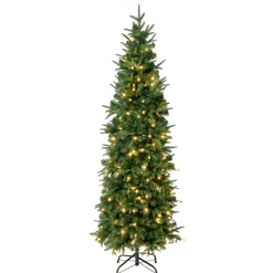 Online National Tree Company 6 ft. Pre-Lit Duxbury Feel Real Slim Tree with LED Lights
