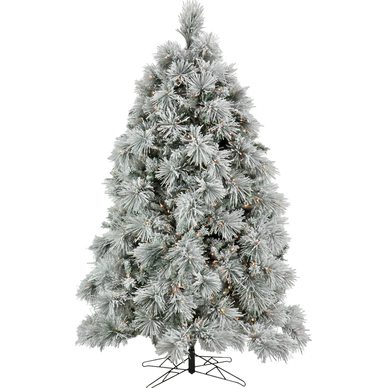 National Tree Company 7.5 ft. Pre-Lit Flocked Bavarian Pine Tree