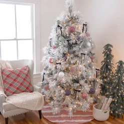 National Tree Company 7.5 ft. Pre-Lit Flocked Bavarian Pine Tree