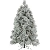 Hot National Tree Company 6.5 ft. Pre-Lit Flocked Bavarian Pine Tree