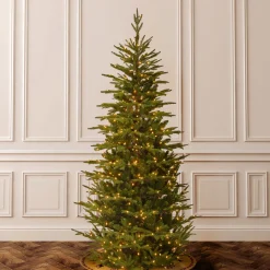 Online National Tree Company 7.5 ft. Pre-Lit Fraser Grande Slim Tree with Clear Lights