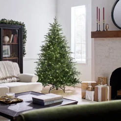 New National Tree Company 6.5 ft. Pre-Lit Fraser Grande Tree with Dual Color LED Lights