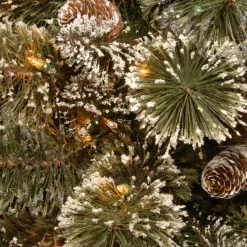 National Tree Company 4 ft. Pre-Lit Glittery Bristle Tree with Clear Lights