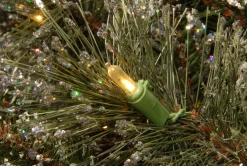 Clearance National Tree Company 3 ft. Pre-Lit Glittery Bristle Tree with LED Lights