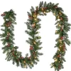 Discount National Tree Company 9 ft. Pre-Lit Glittery Mountain Spruce Garland with Clear Lights