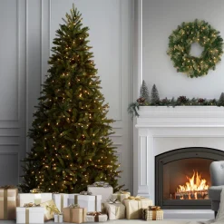 Discount National Tree Company 7.5 ft. Pre-Lit Grande Fir Medium Tree with Clear Lights